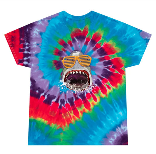 Shutter Shades "Shark Is Here To Party" Tie Dye T-Shirt